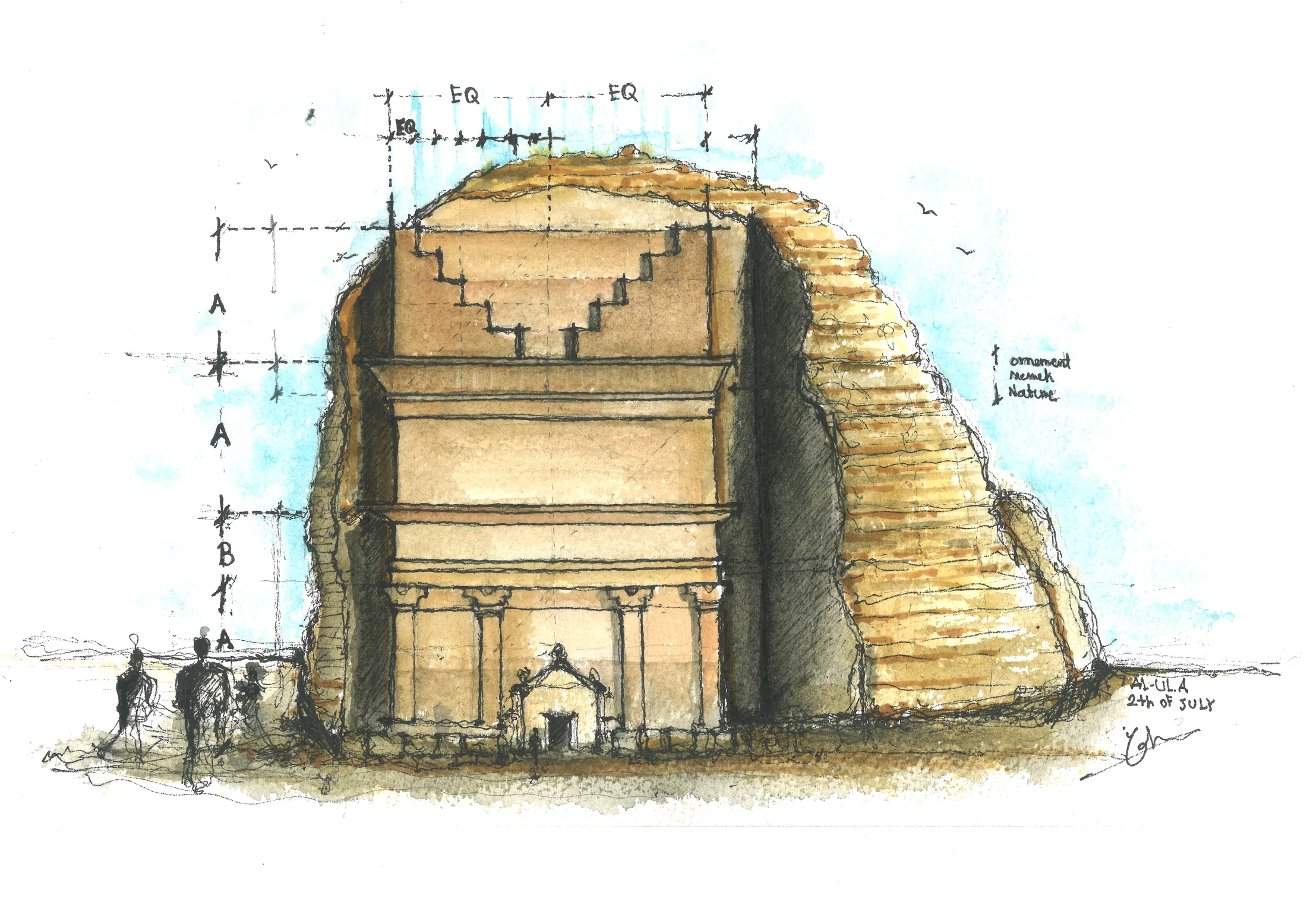Hegra — Nabataean Façade Study