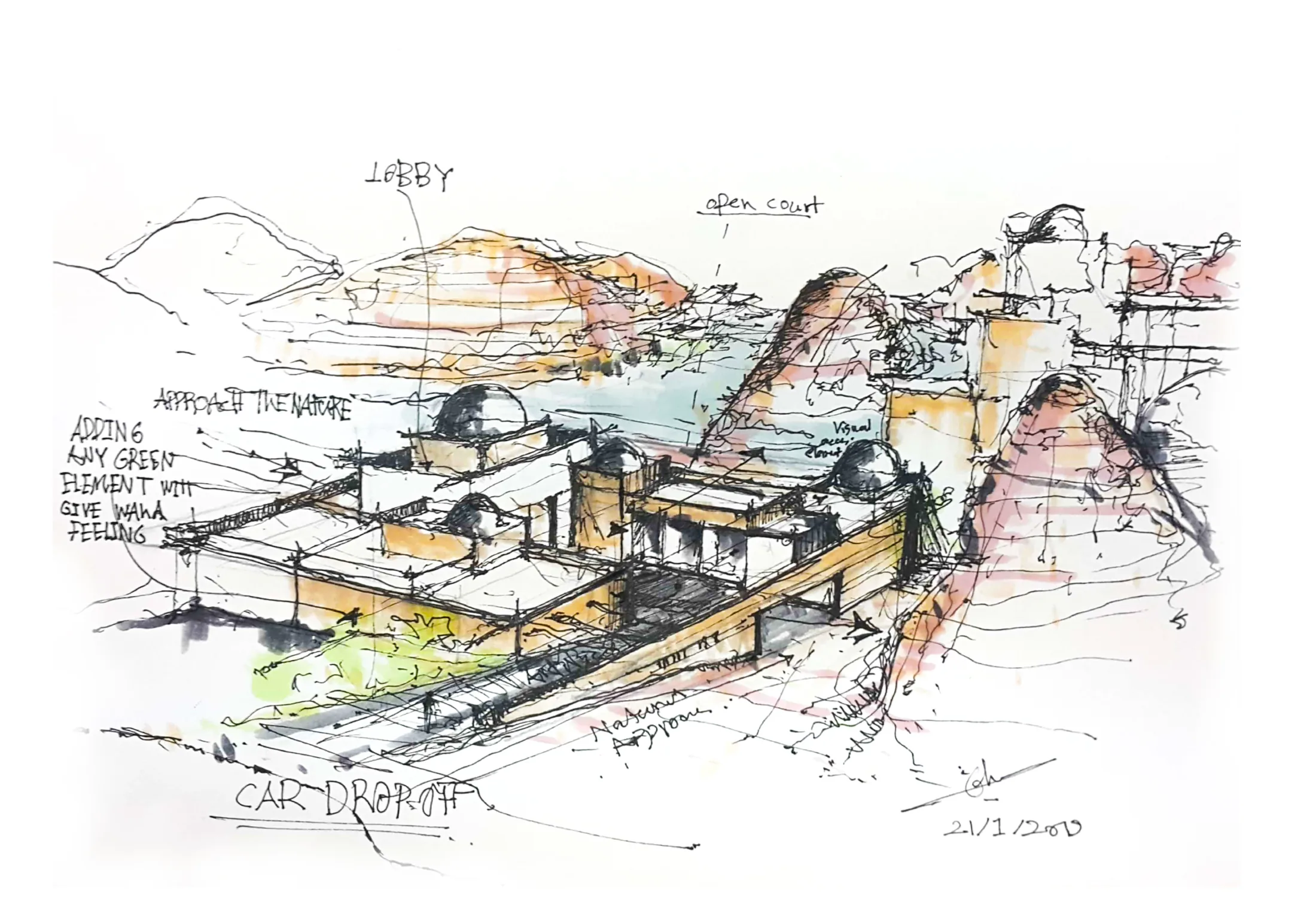 Hotel Sketch — AlUla